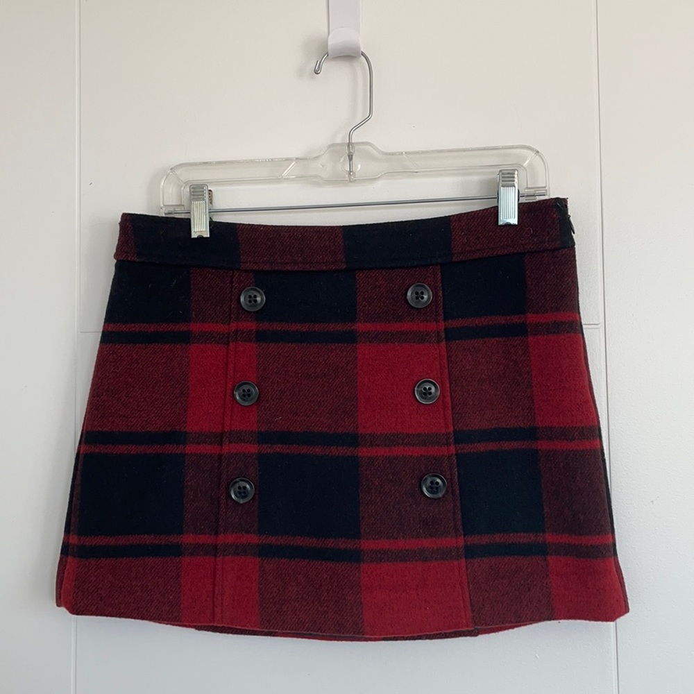 Gap Vintage Wool Plaid Mini Skirt